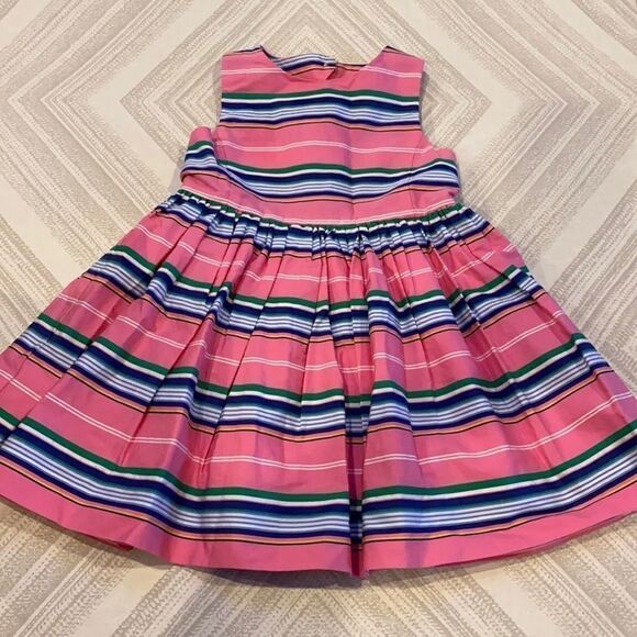 Polo Ralph Lauren Girls Pink Striped Tank Dress - Picture 1 of 6